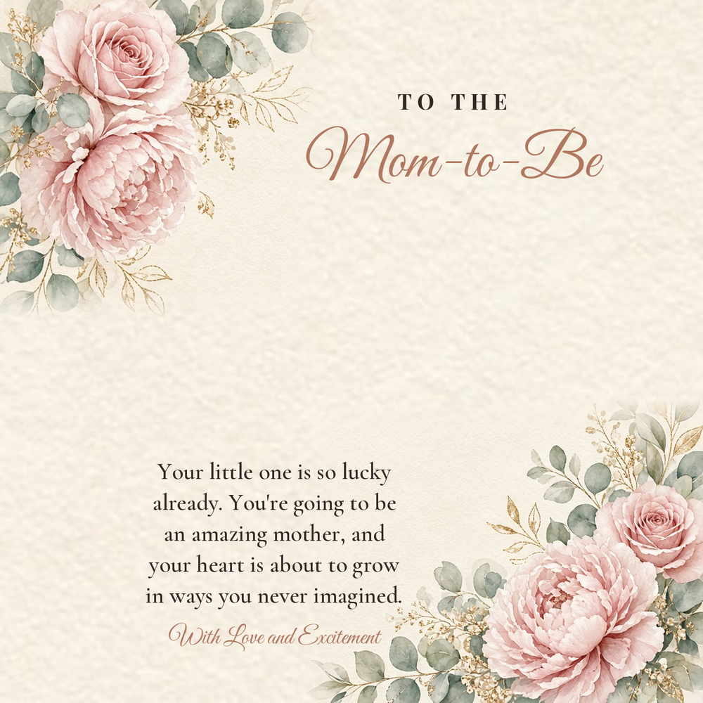 Message card: Pregnancy Love Knot Necklace for Mom-to-Be