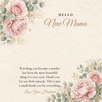 Message card: Push Present Love Knot Necklace for New Mom