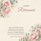 Message card: Retirement Love Knot Necklace for Her