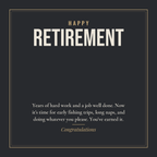 Message card: Retirement Love Knot Necklace for Him