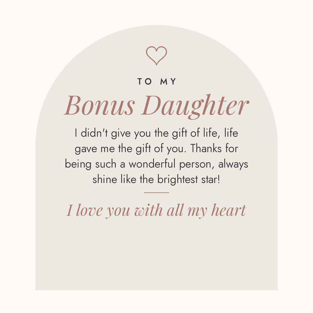 Message card: To My Bonus Daughter, Always Shine Like The Brightest Star