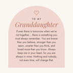 Message card: To My Granddaughter, Always Keep Me In Your Heart