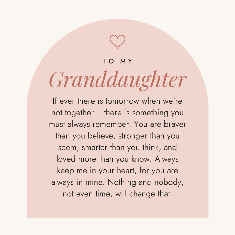 Message card: To My Granddaughter, Always Keep Me In Your Heart