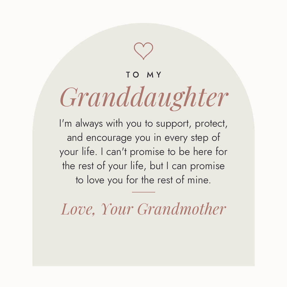 Message card: To My Granddaughter, I Love You For The Rest Of My Life