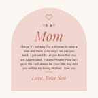 Message card: To My Mom, I Know It's Not Easy