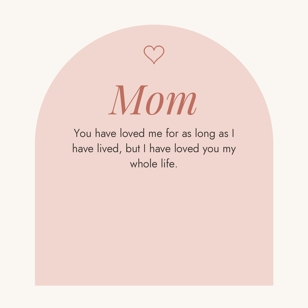 Message card: To My Mom, I Loved You My Whole Life