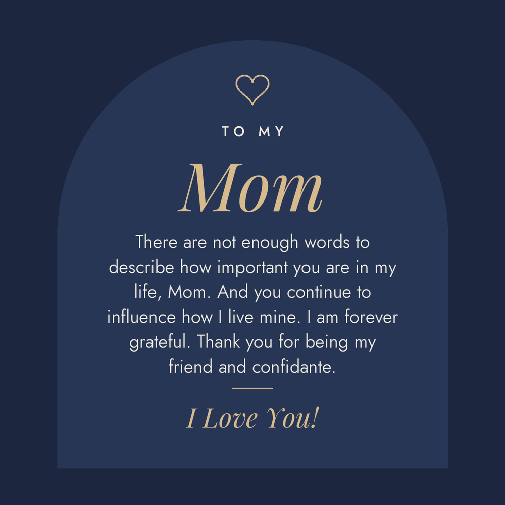 Message card: To My Mom, Thank You For Being My Friend