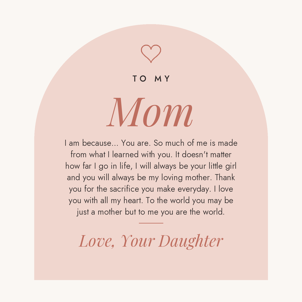 Message card: To My Mom, Thank You For Everything