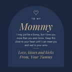 Message card: To My Mommy, Love From Your Tummy
