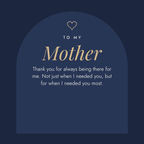 Message card: To My Mother, Thank You For Always Being There