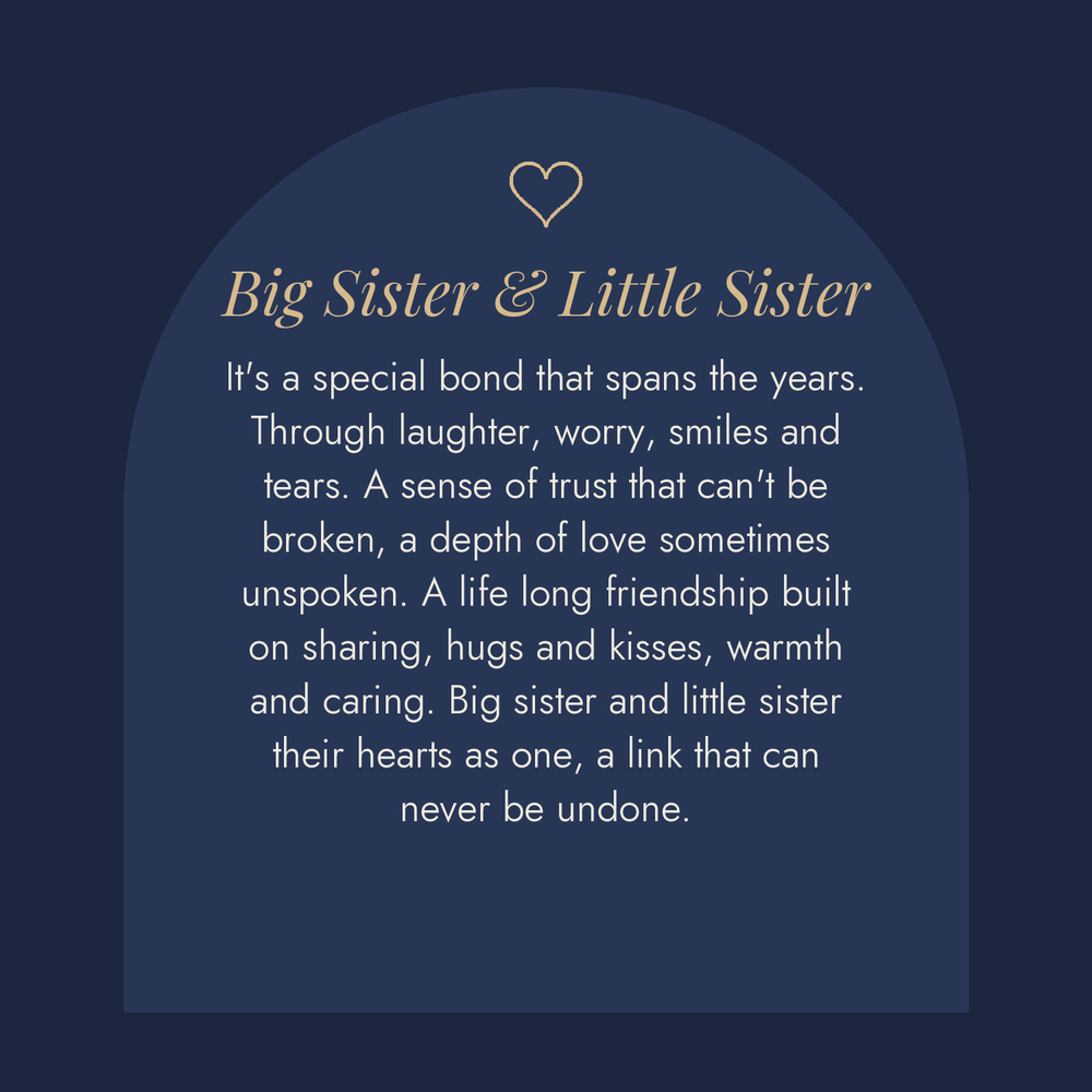 Message card: To My Sister – Bond – Interlocking Necklace Gift Set