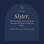 Message card: To My Sister, Thank You For Everything
