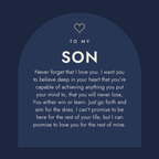 Message card: To My Son – Skies – Bracelet