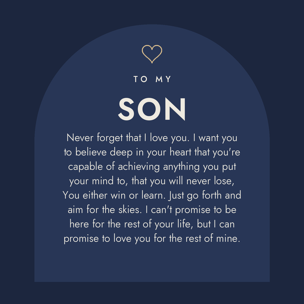 Message card: To My Son – Skies – Bracelet