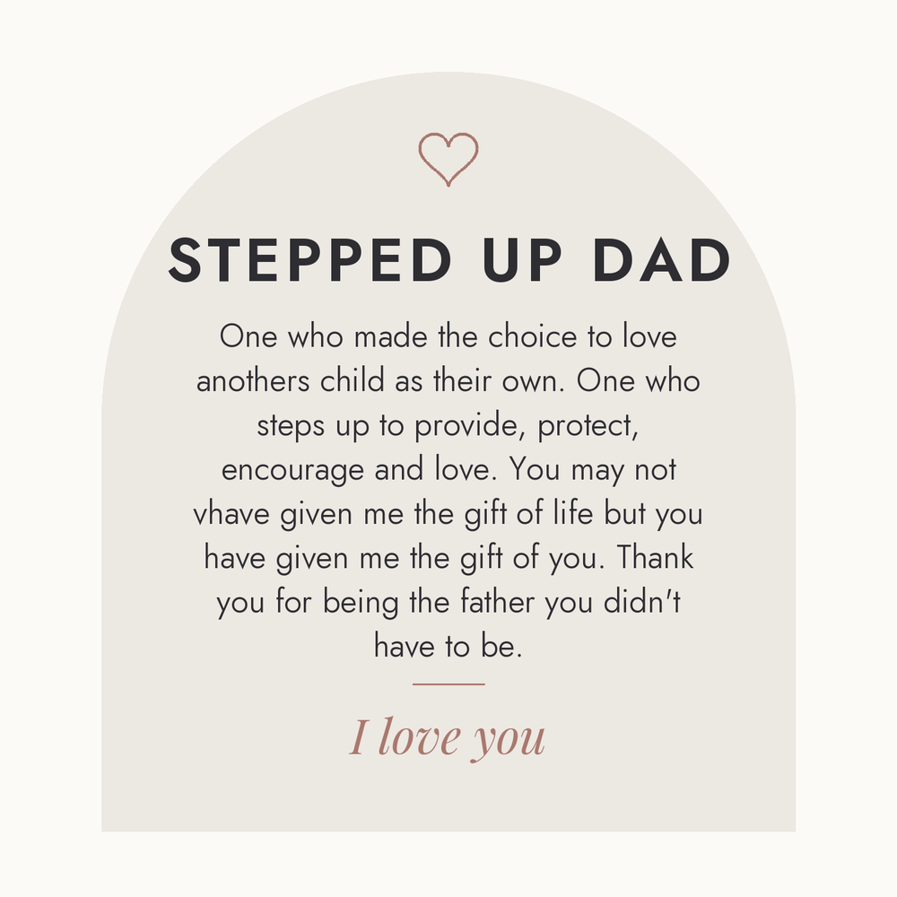 Message card: To My Step Dad – Gift of Life – Bracelet